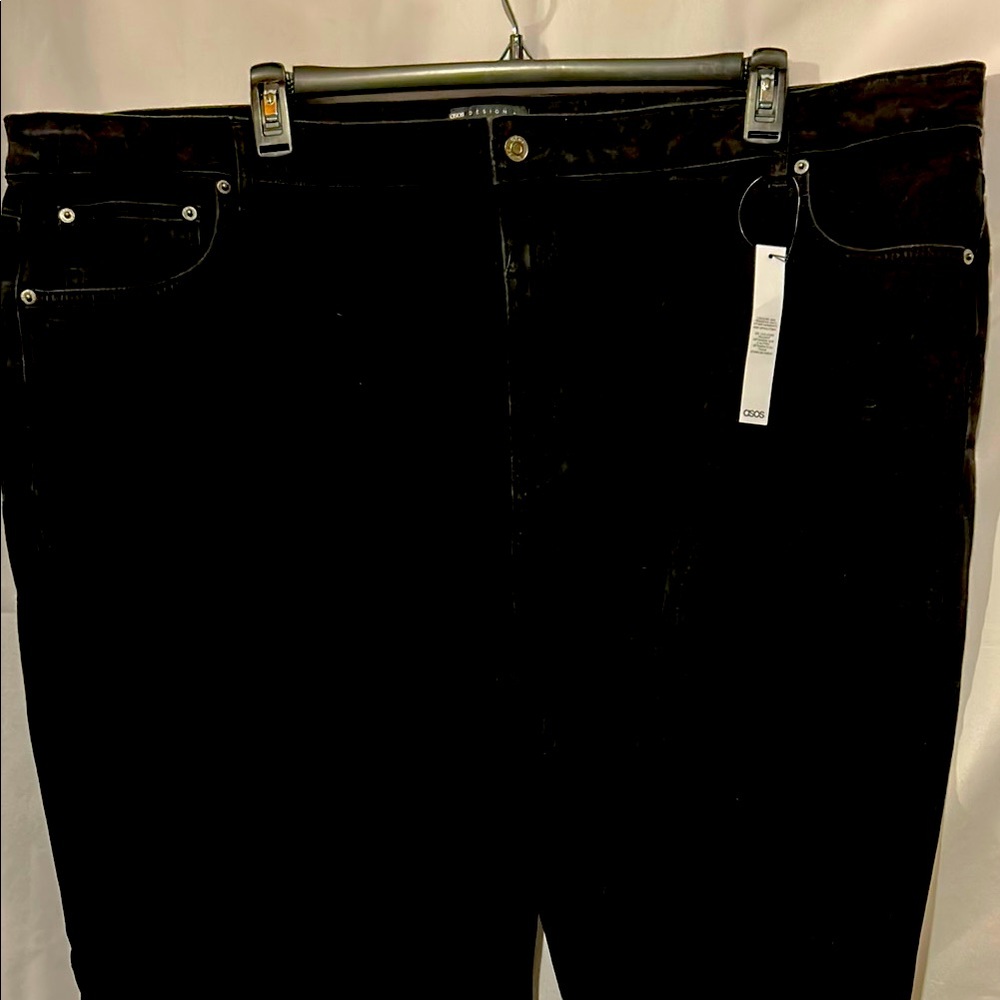ASOS Curve Black Flare Wide Leg Jeans NWT
